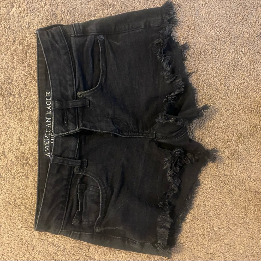 Super low black shorts